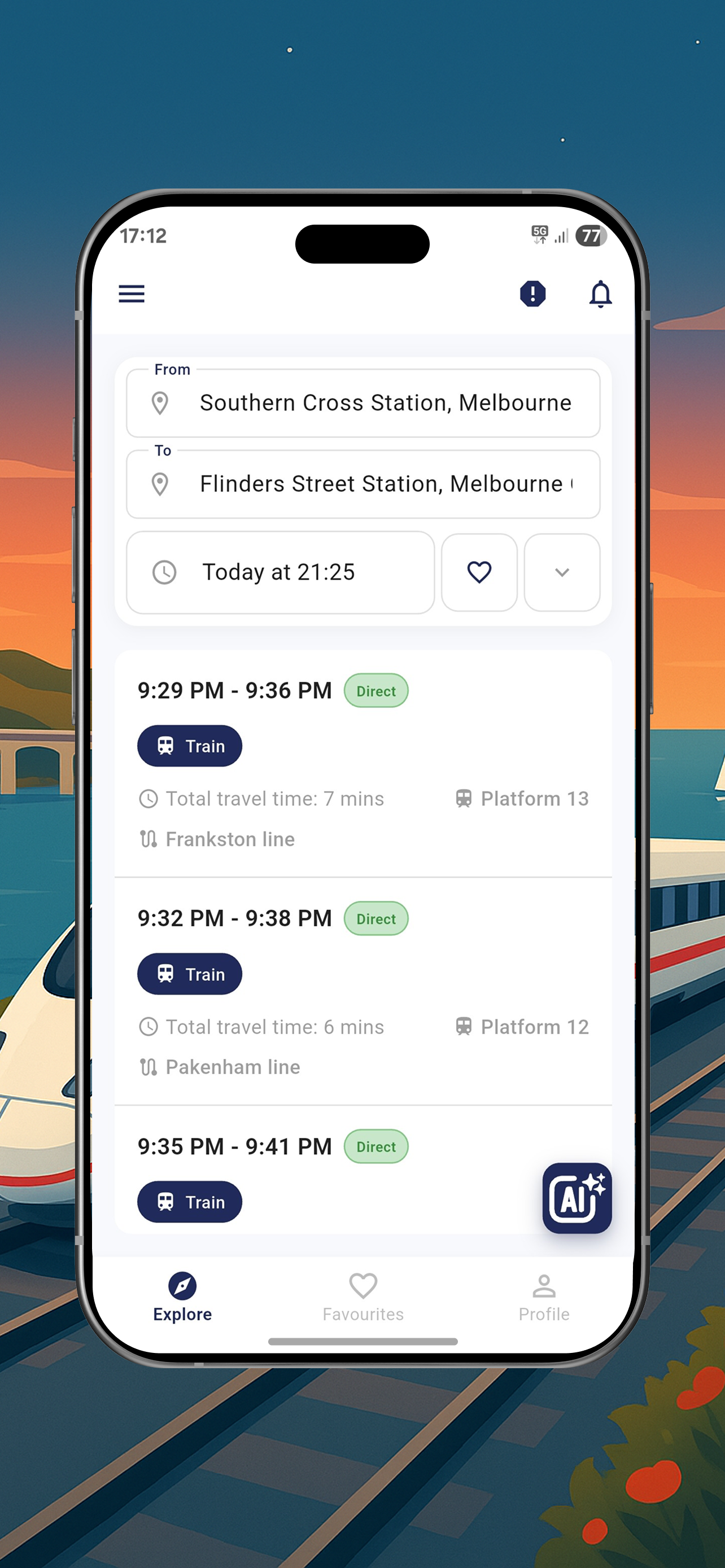 Australia Train Schedule AI Chat